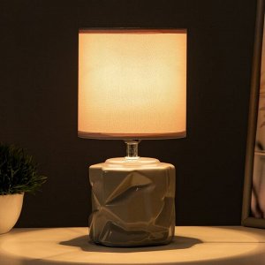 Настольная лампа RISALUX «Аманда», Е14, 40 Вт, серый, 13x13x26.5 см