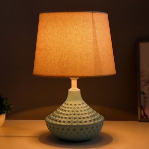 Настольная лампа "Мира" Е27 40Вт голубой 25х25х37 см RISALUX
