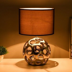 Настольная лампа «Персея» Е27 40 Вт серебро 25x25x41 см RISALUX