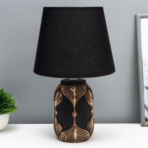 Настольная лампа RISALUX «Анфия», Е14, 40 Вт, черно-золотой, 20x20x32 см
