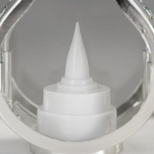 Светодиодная свеча в подсвечнике RISALUX «Застывшая», ночник LED, 3xLR1130, серебро, 5x7.5x12 см
