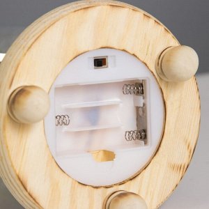 Фигурка светящаяся колба RISALUX «Роза в букете», LED-ночник, 3ААА, 10x10x20 см