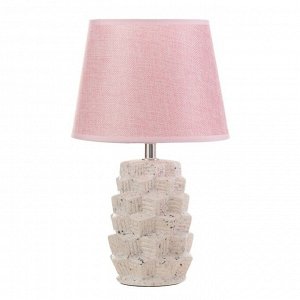 Настольная лампа "Айрис" Е14 40Вт розовый 20х20х33 см RISALUX