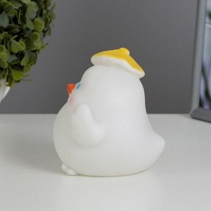 Фигурка светящаяся RISALUX «Утенок», LED-ночник, от батареек 3xLR44, белый, 10x9x11 см