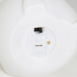 Фигурка светящаяся RISALUX «Утенок», LED-ночник, от батареек 3xLR44, белый, 10x9x11 см