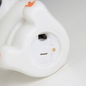 Фигурка светящаяся RISALUX «Лягушонок», LED-ночник, от батареек 3xLR44, белый, 8x6.5x10 см