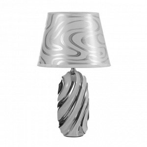 Настольная лампа "Доминика" Е14 40Вт белая серебро 22,5х22,5х40см RISALUX