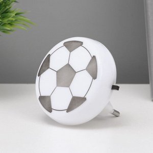 Ночник "Футбольный мяч" LED бело-черный 7х6х6,5 см RISALUX