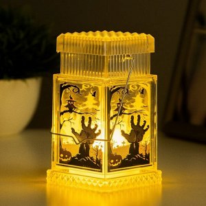 Фигурка светящаяся RISALUX «Хэллоуин», LED-ночник, 1 Вт, 3xLR44, 6x6x10.5 см, МИКС