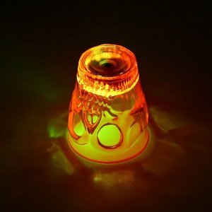 Фужер с подсветкой "Хэллоуин" LED 1Вт от батареек LR41 оранжевый 6х5х5см RISALUX