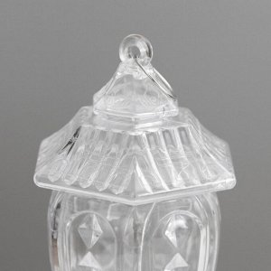 Светодиодная свеча в подсвечнике RISALUX «В хрустале», ночник LED, 3xLR1130, белый, 7.5x7.5x14.5 см