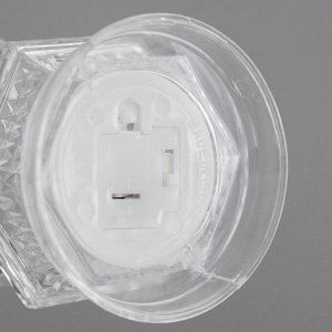Светодиодная свеча в подсвечнике RISALUX «В хрустале», ночник LED, 3xLR1130, белый, 7.5x7.5x14.5 см