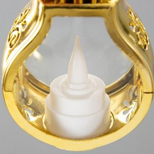 Ночник "Застывшая свеча" 3хLR1130 золотой 5х7,5х12 см RISALUX