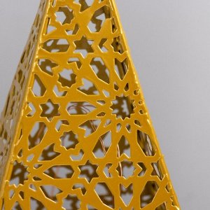Ночник "Восточный фонарь. Пирамида" LED от батареек 3хААА золото 22х10,5х10,5 см RISALUX