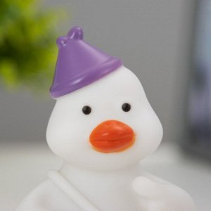 Фигурка светящаяся RISALUX «Уточка», LED-ночник, 2 Вт, от батареек 3xLR44, белый, 6x7x11 см