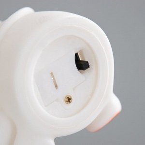 Фигурка светящаяся RISALUX «Уточка», LED-ночник, 2 Вт, от батареек 3xLR44, белый, 6x7x11 см