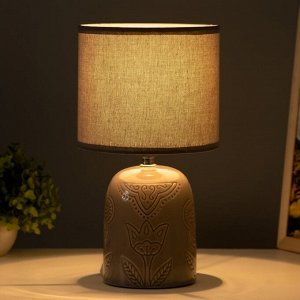 Настольная лампа "Монако" Е14 40Вт серый 16х16х29 см RISALUX