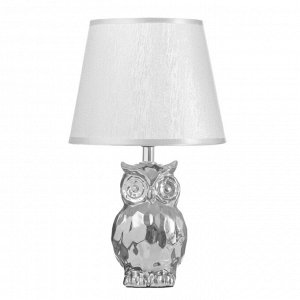 Настольная лампа "Сова" Е14 40Вт серебро 20х20х33,5 см RISALUX
