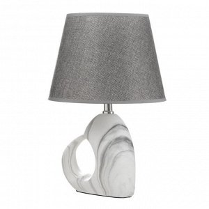 Настольная лампа "Пьет" E14 40Вт белый-серый 23х23х34 см RISALUX