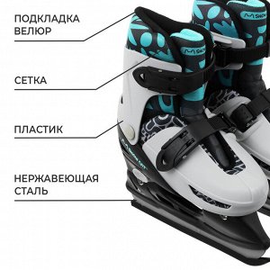 Набор: коньки детские раздвижные Snow Cat, с роликовой платформой, защита.