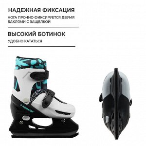 Набор: коньки детские раздвижные Snow Cat, с роликовой платформой, защита.