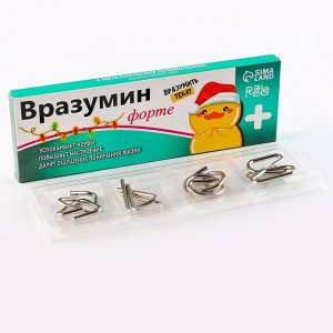 Металлические головоломки «Вразумин», набор 4 шт.