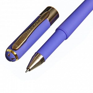 Ручка шариковая, 0.5 мм, Bruno Visconti MONACO, стержень синий, корпус Soft Touch лиловый