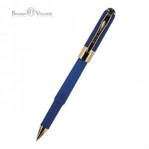 СИМА-ЛЕНД Ручка шариковая, 0.5 мм, BrunoVisconti MONACO, стержень синий, корпус Soft Touch тёмно-синий, в футляре