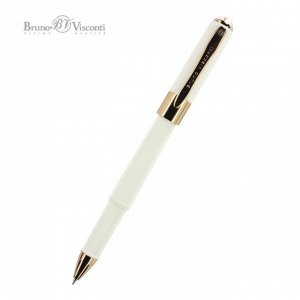 СИМА-ЛЕНД Ручка шариковая, 0.5 мм, BrunoVisconti MONACO, стержень синий, корпус Soft Touch белый, в футляре