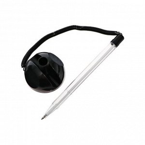 Ручка шариковая на самоклеящейся подставке Attomex 0,7 мм, сменный стержень, синие чернила, пластиковая пружина