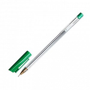 Ручка шариковая СТАММ "800", узел 0.7 мм, зелёная