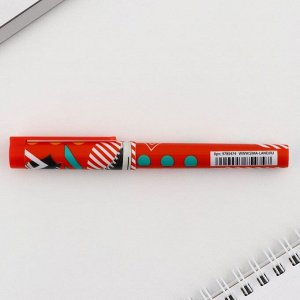 Ручка шариковая, синяя паста 0.7 мм с колпачком пластик «Кеды»