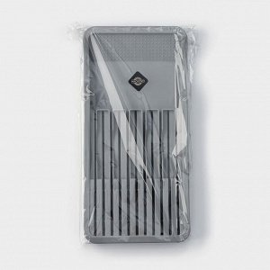 Лоток для кухонных приборов Magistro Harm, 42,5x20,5x5,2 см, раздвижная, цвет серый