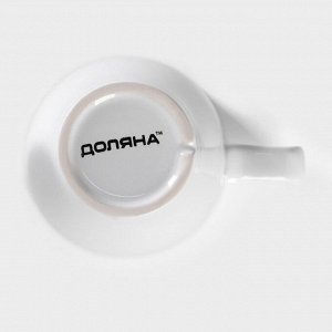 Набор кружек Доляна Coffee break, 200 мл, 2 шт., керамика, белый