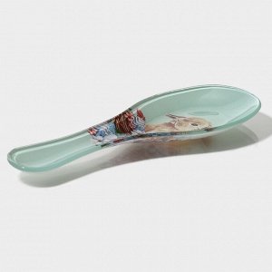 Подставка под ложку Доляна «Кролик», 23.5x8.3x1.5 см, стеклоㅤ
