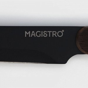 Нож универсальный кухонный Magistro Dark wood, длина лезвия 12,7 см