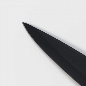 Нож кухонный разделочный Доляна Simplex, длина лезвия 19 см, цвет чёрный