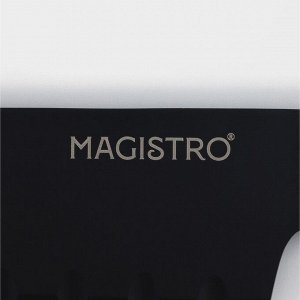Нож Сантоку кухонный Magistro Dark wood, длина лезвия 17.8 см