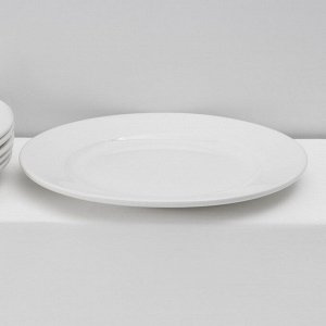 Набор тарелок фарфоровых обеденных Magistro Basic bistro, 6 предметов: d=22 см, цвет белый