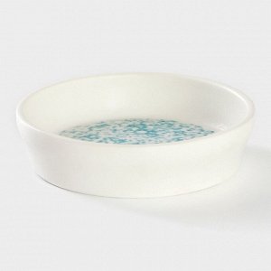 Соусник фарфоровый Magistro «Лунный океан», d=10,2 см, цвет белый
