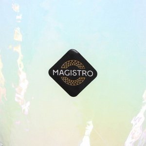 Бокалы для вина Magistro «Жемчуг», 400 мл, 9.5x23.5 см, набор 2 шт., стекло, перламутровые
