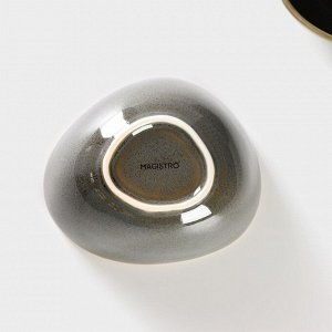 Набор мисок фарфоровых Magistro Fog, 2 предмета: 340 мл, цвет серый