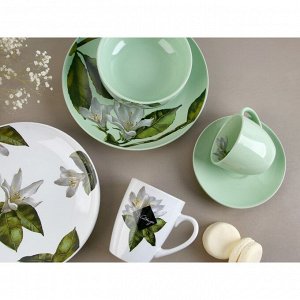 Чайная пара керамическая Dolce Ceramo. «Lemon flowers», 250 мл