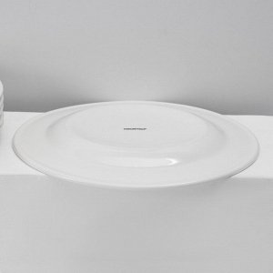 Набор тарелок фарфоровых обеденных Magistro Basic bistro, 6 предметов: d=27 см, цвет белый
