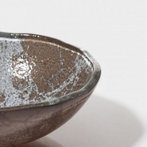 Салатник Magistro «Мрамор», d=12.5 см, стекло, цвет графит