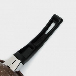 Сковорода Rock, d=15 см, пластиковая ручка, антипригарное покрытие, цвет коричневый