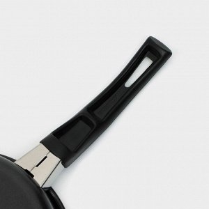 Сковорода Promo, d=16 см, пластиковая ручка, антипригарное покрытие, цвет чёрный