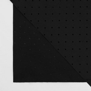 Ткань подкладочная «Горох», двусторонняя, 100 % вискоза, 1 x 1,4 м, цвет чёрный