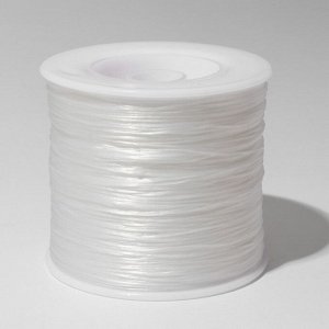 Нить силиконовая (резинка) d=0,5 мм, L=400 м (прочность 2500 денье), цвет белый