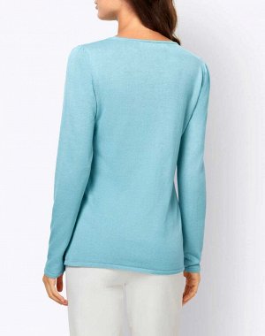 Пуловер, цвета аквамарина
